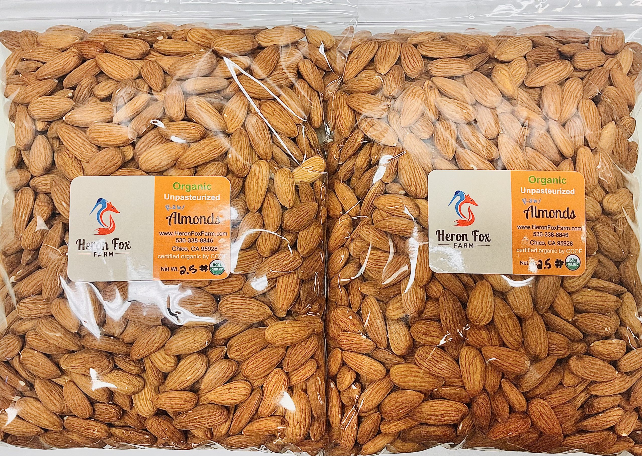 Organic Unpasteurized Almonds 5 Pounds- FREE SHIPPING!